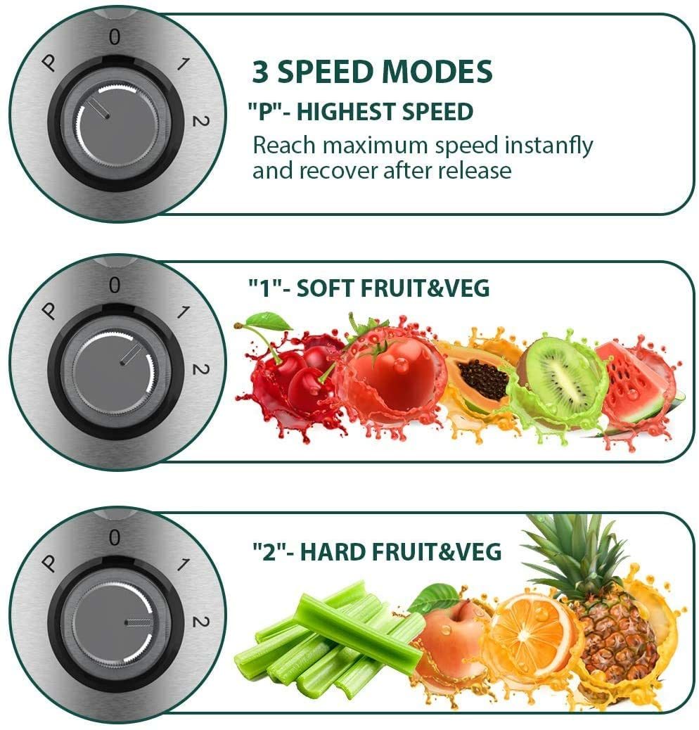 KOIOS Centrifugal Juicer Machines, Juice Extractor with Big Mouth 3” Feed Chute
